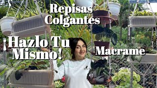 macrame REPISAS COLGANTES para tus PLANTAS hazlo tu mismo [upl. by Tenaej]