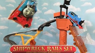 Thomas and Friends New Trackmaster Shipwreck Rails Train Set Disney Cars Play Doh Egg Surprise [upl. by Chandler]