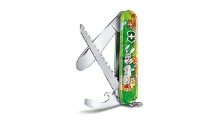 My First Victorinox Children Sets Animal Edition Pocket Knife with 9 Functions unboxing and demo [upl. by Renata]