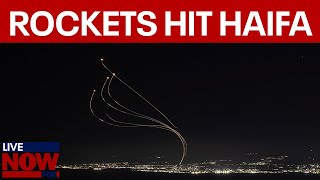 IsraelHamas war Hezbollah missiles hit Haifa after Israel pounds Beirut  LiveNOW from FOX [upl. by Eissed]