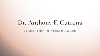 Mercy Health Visionary Awards 2023 Dr Cutrona [upl. by Ayalat]