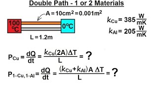 Physics 24 Heat Transfer Conduction 10 of 34 Double Path  1 or 2 Materials [upl. by Quartis]