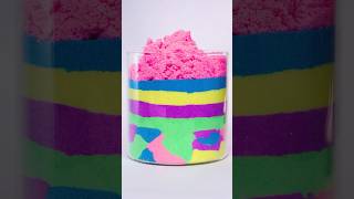 5Color Layered Kinetic Sand Creations  Soothing ASMR 🌈✨ ASMR KineticSand Satisfying [upl. by Charita]