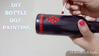 DIY Bottle Art  Easy bottle painting  Bottle art [upl. by Kamillah]