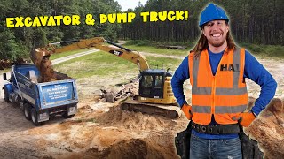 Construction Vehicles with Handyman Hal  Dump Truck and Excavator [upl. by Etteniotna]