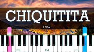 Chiquitita – ABBA Piano Tutorial  SHEET MUSIC  MIDI 🔥 [upl. by Putnam418]