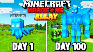 I Survived 100 Days as an ALLAY in HARDCORE Minecraft [upl. by Rovner]