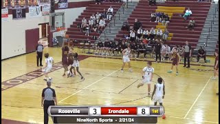 Boys Basketball Roseville at Irondale 22124 [upl. by Ahsineb]