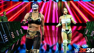 WWE 2K24 Kabuki Warriors Tag Entrance Finisher amp Victory Motion with new GFX Concept  WWE 2K23 [upl. by Navoj912]