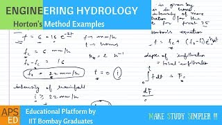 Hortons Infiltration Equation Examples  Engineering Hydrology [upl. by Gretel]