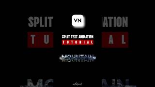 Split Screen Text Animation in VN Tutorial shorts [upl. by Llered]