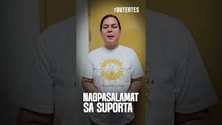 VP Sara nagpasalamat sa suportang natatanggap [upl. by Ynattir798]