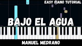 Manuel Medrano  Bajo El Agua Easy Piano Tutorial [upl. by Meda]