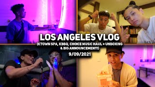 LOS ANGELES ROADTRIP  KTOWN SPA KBBQ KARAOKE CHOICE MUSIC HAUL  UNBOXING amp BIG ANNOUNCEMENT [upl. by Aylsworth346]