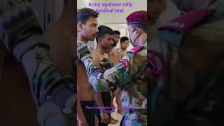 army agniveer rally medical test shorts Video [upl. by Gilburt]