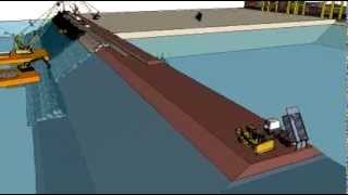 Breakwater Construction 3D animation included are Plant Method amp Sequence [upl. by Pinelli]