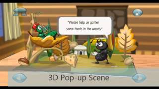 3D Popup ebook App The Ant amp the Grasshopper released for iPhone 3 3S 4 4S amp iPAD [upl. by Glinys937]