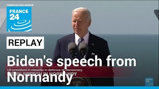 REPLAY Bidens speech from Pointe du Hoc in Normandy • FRANCE 24 English [upl. by Geerts537]