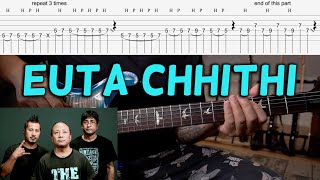 Euta Chitiko  THE AXE BAND  Guitar lesson with TABS [upl. by Newlin288]