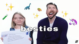 almost 3 minutes of chris evans and mckenna grace crack [upl. by Ahsinehs817]