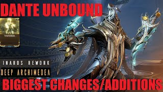 WARFRAME Top 10 Biggest ChangesAdditions In The DANTE UNBOUND Update [upl. by Bijan]