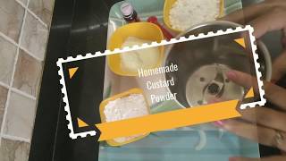 Monuskitchen Homemade Custard Powder  One Mintue Recipe [upl. by Oeflein]