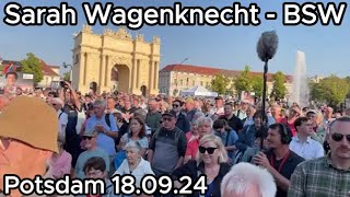 Sarah Wagenknecht BSW Potsdam 180924 [upl. by Aniram]