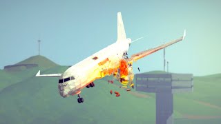 Aviation Crashes Emergency landings  Besiege 1 [upl. by Lizbeth996]