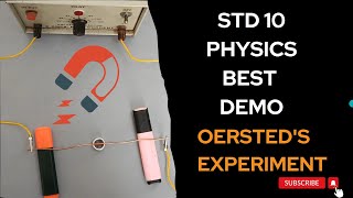 Physics Demo  Oersteds Experiment Magnetic Effects Of Electric Current  STD 1012 [upl. by Evadne]