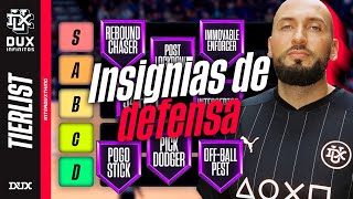 ¡LAS MEJORES INSIGNIAS DE DEFENSA  TIERLIST DE INSIGNIAS DEFENSIVAS NBA 2K24 [upl. by Volnay]