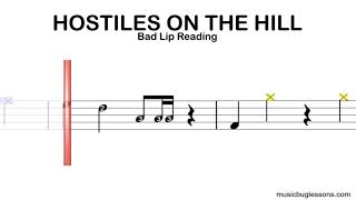 Hostiles On The Hill  BLR  EASY DRUMS  Scrolling Scores [upl. by Etac]