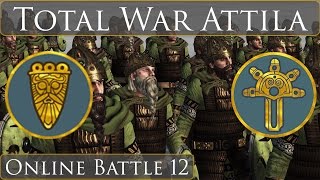 Total War Attila Online Battle 12 Langobards vs Ostrogoths [upl. by Laurin30]