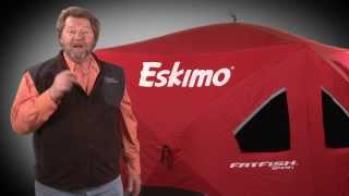 Eskimo Fat Fish Ice Fishing Pop Up Ice House Babe Winkelman Product Fast Facts Reviews [upl. by Frederiksen294]