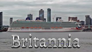 Cruise Ship Marvel PampO Britannias Liverpool Arrival from Seacombe [upl. by Wheeler]