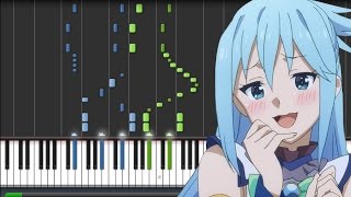 Tomorrow  KonoSuba 2nd Season この素晴らしい世界に祝福を OP Piano Synthesia Tutorial  Sheet [upl. by Idolem]