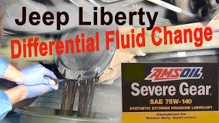 Jeep Liberty Differential Fluid Change AMSOIL Severe Gear 75W140 [upl. by Rafaelle]