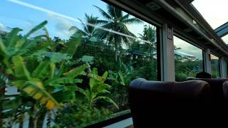 A Chill Panoramic Train Ride in INDONESIA 🇮🇩 First Class [upl. by Acinej469]