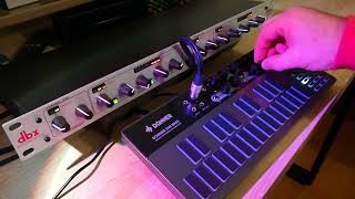 Testing Donner B1 analog synth dbx 266XS audio compressor  Supertecladoscom [upl. by Oswal]