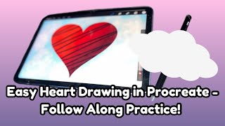 Procreate Tutorial for Beginners Easy Heart Drawing In Procreate  Follow Along Practice [upl. by Leander435]