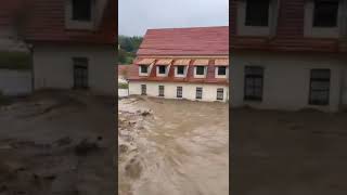 Flooding in LądekZdrój Poland 15092024 [upl. by Ynabla]