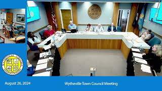 Wytheville Town Council  August 26 2024 [upl. by Valle44]