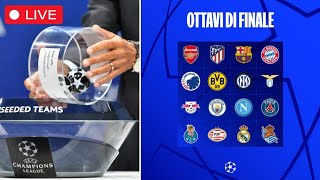 Sorteggi Champions League in DIRETTA 🔴 Le avversarie di Napoli Inter e Lazio [upl. by Ainedrag]