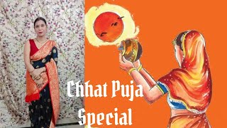 Chhat Puja special  Saree draping by Kiran  chhatpuja kiransareedraping saree Jai chhati mata🙏 [upl. by Annuhsal]