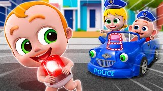 Baby Police Chase Little Thief 👮😍  Super Police Car Song 🚔  ✨NEW Nursery Rhymes For Kids [upl. by Schreib]