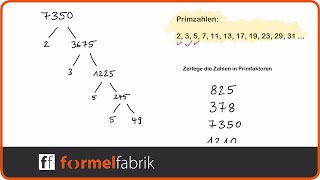 Primfaktorzerlegung Teil 2 – Übungsaufgaben mit großen Zahlen [upl. by Ytirev]