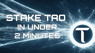 How to Stake TAO to any Bittensor Validator in 30 seconds [upl. by Hairahs]