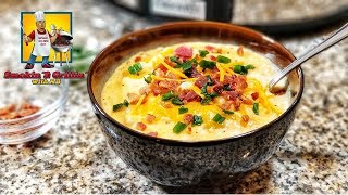 Loaded Baked Potato Soup  Crock Pot Recipes [upl. by Naimad]