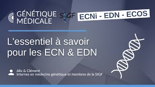 Lessentiel à savoir en médecine génétique pour les ECN  EDN [upl. by Aiyotal]