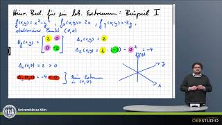 0235 Hinreichende Bedingung für lokale Extrema bei Funktionen mehrerer Variablen Beispiel Ic [upl. by Barclay478]