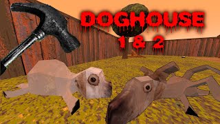 Doghouse 1 amp 2 Build a Doghouse Before Your Freaky Eldritch Dog Monster Eats You 8 Endings [upl. by Cattier]